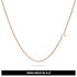 Bold Alphabet Letter Initial Charm Necklace in Rose Gold Tone